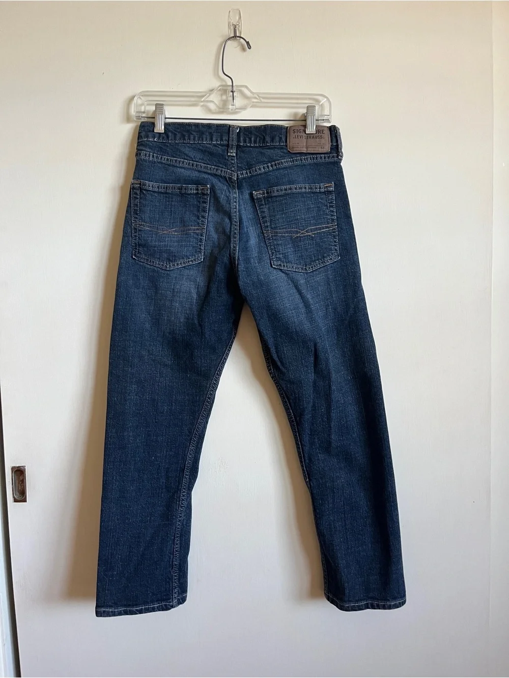 Levi’s  Men’s Straight Jeans in Dark Blue Wash